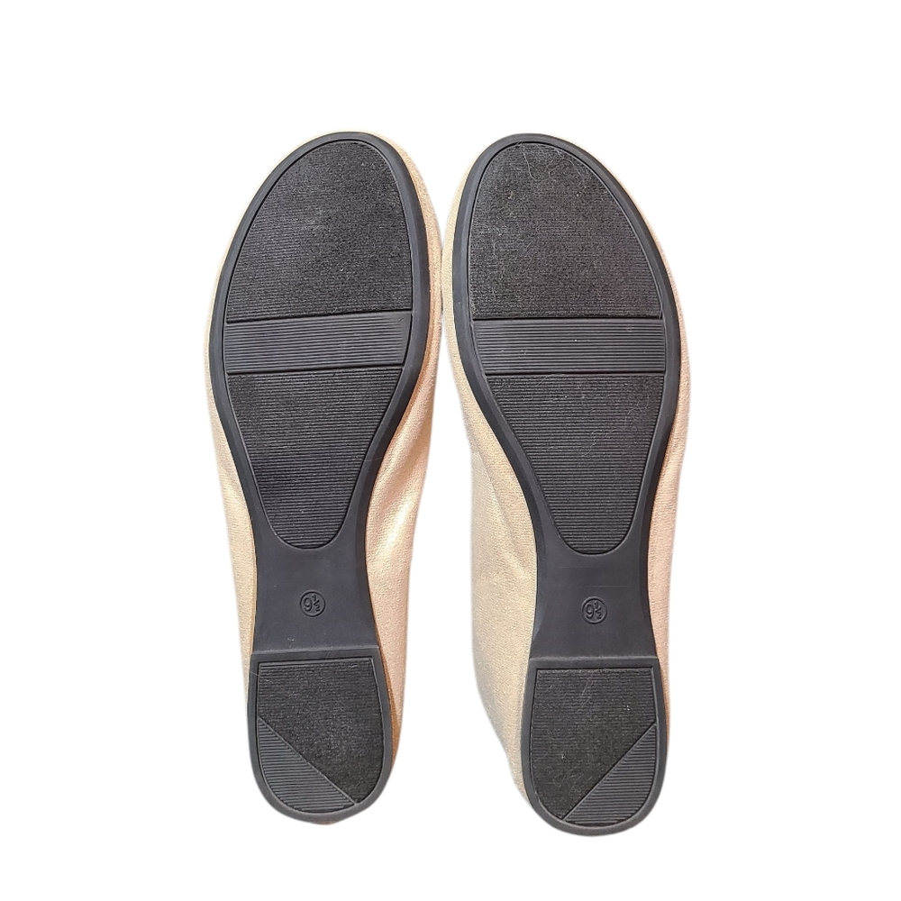 Womens Elegant Gold Shimmer Ballet Flats 9.5 - Picture 5 of 7